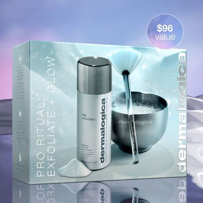 pro ritual: exfoliate + glow set (limited-edition full-size + 2 pro tools)