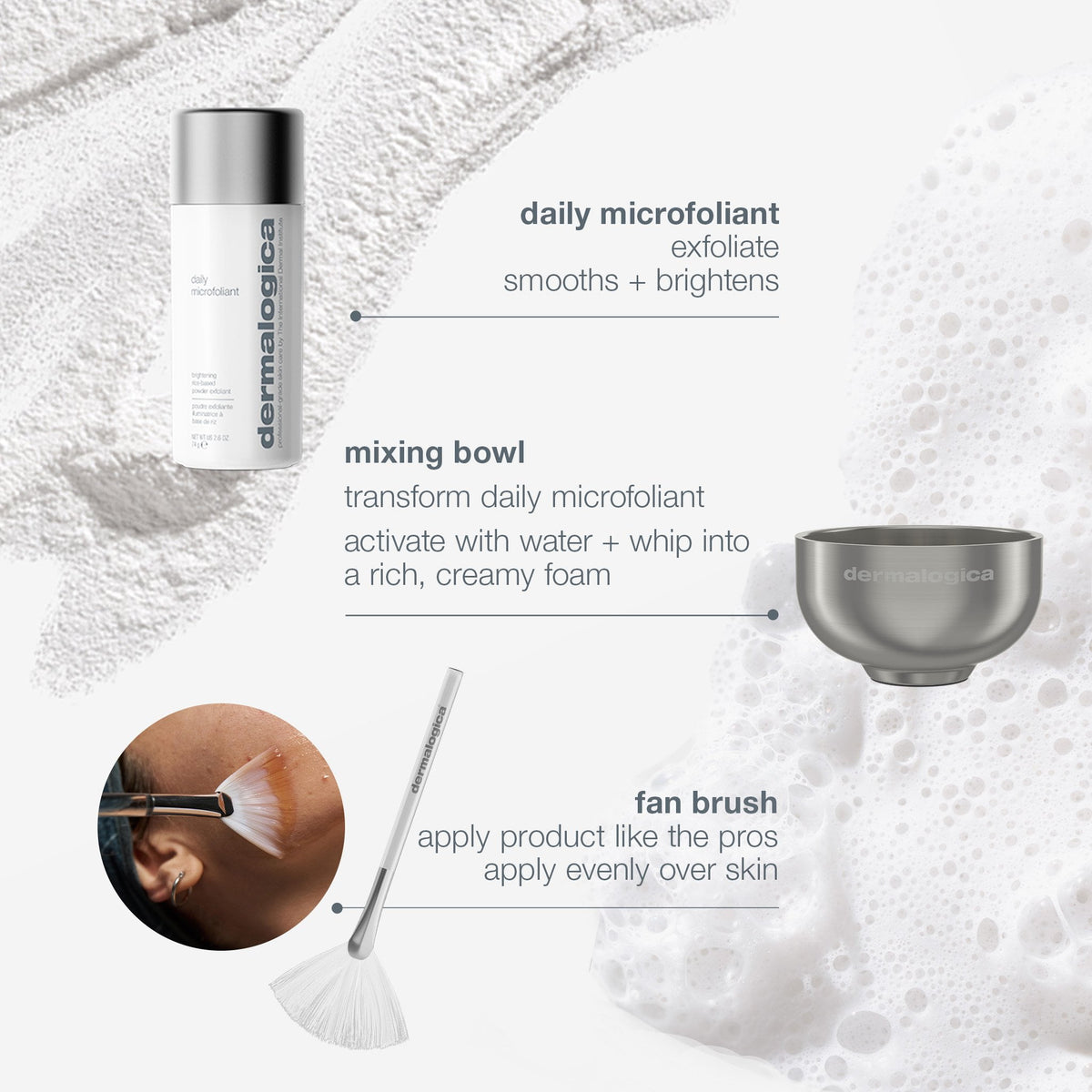 pro ritual: exfoliate + glow set (limited-edition full-size + 2 pro tools) 