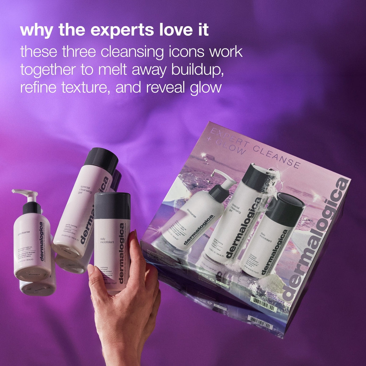 expert cleanse + glow set (3 full-sizes) 