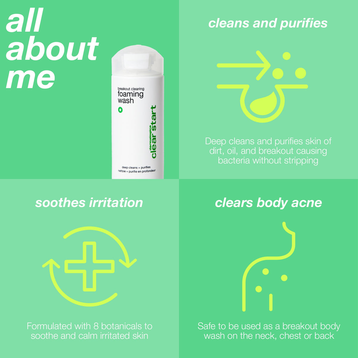breakout clearing foaming wash all about me 