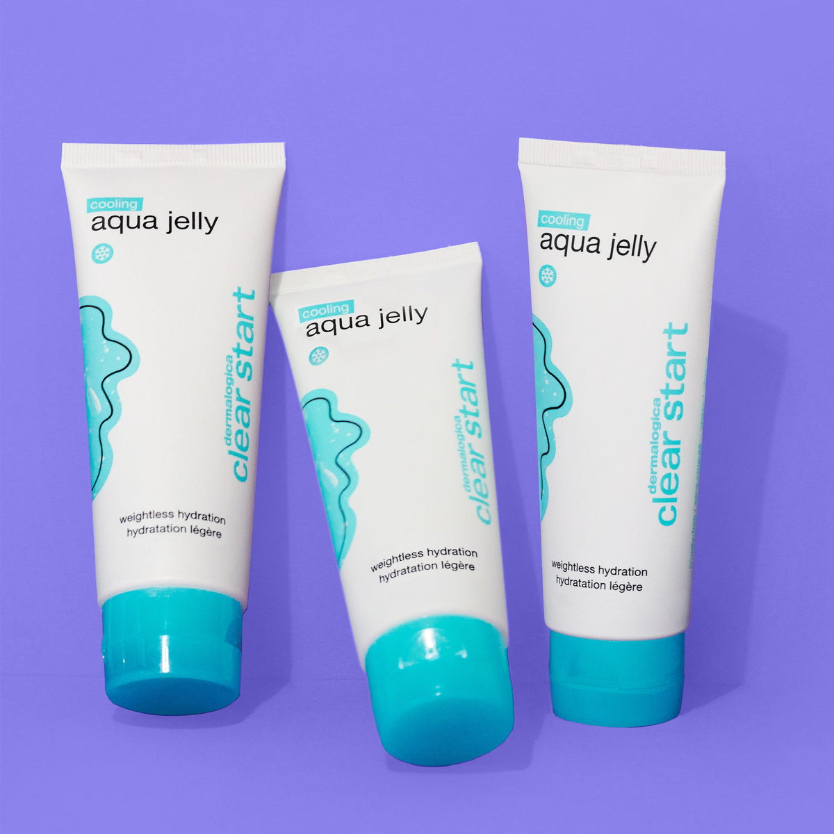 3 Cooling Aqua Jelly bottles 