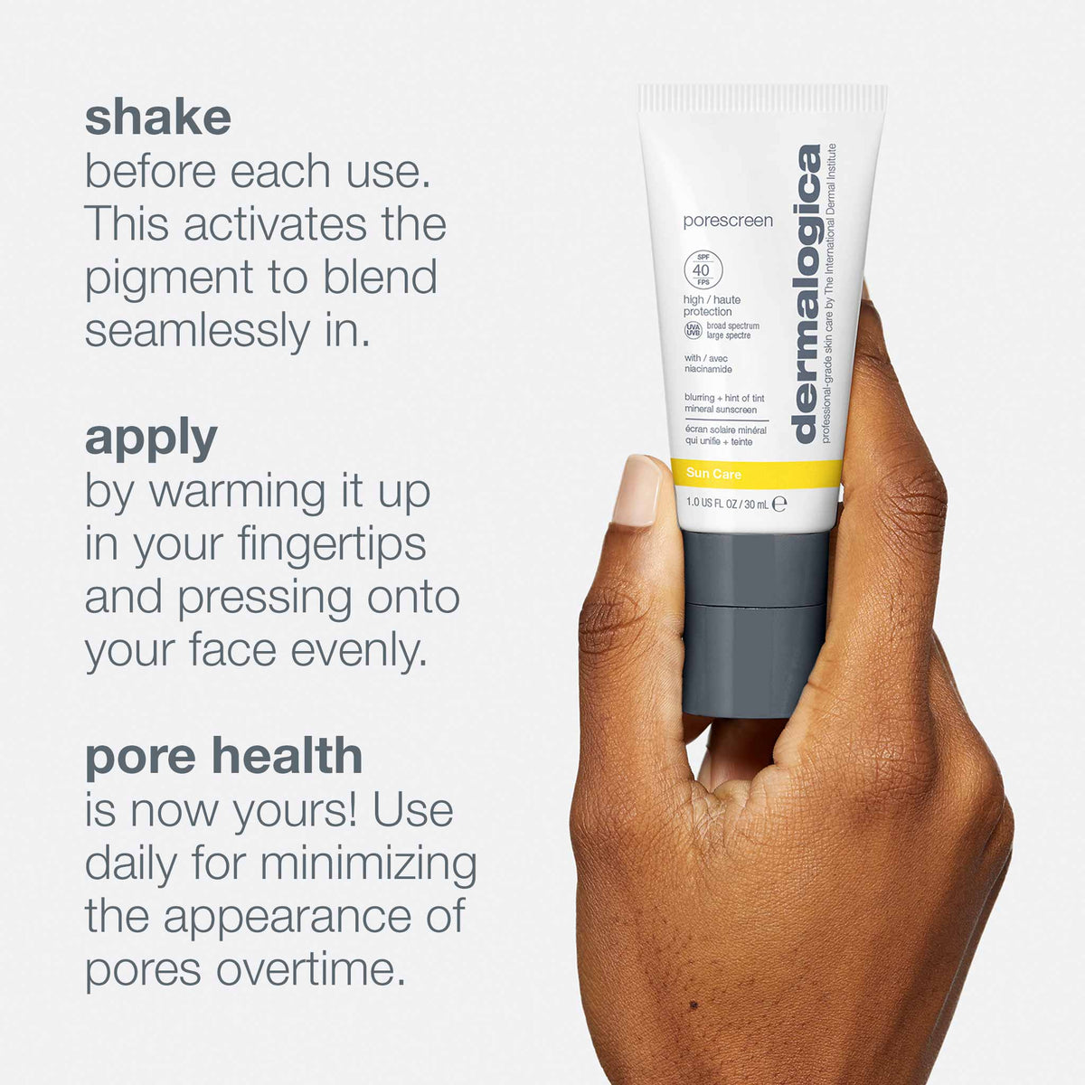 porescreen spf40 how to use 